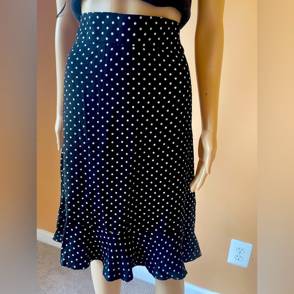 Antoine and lili skirt, black with polka dot prints
